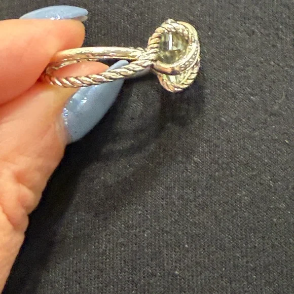 David Yurman CABLE WRAP RING in green amethyst (prasiolite) size 6 - Picture 3 of 9